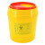 益美得 DJY-03黄色利器盒锐器盒医院诊所用废物针头收纳桶小号垃圾桶 圆形3L