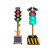 太阳能红绿灯交通信号灯驾校学校十字路口移动红绿灯警示灯 300-4型60瓦可升降
