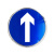 环岛标志牌环形环形路标道路交通牌铝板反光牌 60cm右转【平板】 1x1cm