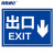 海斯迪克 HK-5151 道路安全警示牌 停车场标识牌 铝板反光指示牌30*40cm 出口EXIT↓