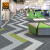 爱柯布洛 方块毯办公室拼接地毯 会议客厅满铺防滑地垫装隔音地毯25cm×100cm（4片）银色条纹110100