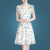 勇伦连衣裙女2023年夏季新款显瘦刺绣蕾丝雪纺女装修身小个子女士裙子 134黑色 3XL 建议133-142斤