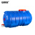 安赛瑞 卧式抗老化圆形塑料桶 130L 工业用带盖储水桶 加厚加大水箱水罐水塔 180型蓝色 16149