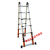 鲁班人字梯子竹节关节便携伸缩梯铝合金加厚折叠升降多功能梯 2.6米+2.6米人字梯