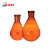 化科 棕色茄形烧瓶 玻璃耐热耐高温蒸馏旋蒸旋转蒸发反应瓶器 100ml/29