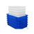 ONEVAN塑料方盘 养殖盘龙虾周转盘 浅盆矮箱 A型3号390*310*130 蓝色