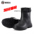 捷诺立（JNL）棉雨靴男士加绒低筒雨鞋劳保防水鞋子保暖黑色40码 Y51030