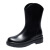 彬单 个性雨鞋PVC材质耐磨防滑纯色外出套筒 棕色 36 