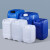 扬笙福带内盖塑料小方桶密封扁桶耐酸碱化工桶加厚实验室废液桶专用收集 25L蓝-B款(加厚耐酸碱)
