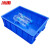 冰禹 塑料周转箱 螺丝存储工具收纳箱零件盒 4号410*310*145mm带盖蓝 bf-169