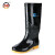 上海牌 702 高筒雨靴 劳保胶鞋防护靴防水鞋雨鞋PVC雨靴 黑色40码