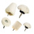 跃励工品带柄白布轮 镜面抛光上蜡布轮蘑菇圆柱圆锥绒布轮磨头 蘑菇75 一个价 