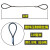 尚留鑫 镀锌压制钢丝绳无油双扣钢丝绳起重吊索具钢绳  直径10mm3米