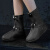 禹选工品 雨鞋套 中高筒防滑防水加厚耐磨易收纳雨靴套 黑色 S 