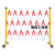 玻璃钢伸缩围栏管式绝缘安全隔离可移动折叠硬质电力施工防护栏杆 1.2*7米  红白色