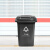 威佳环卫垃圾桶大号加厚酒店小区商用垃圾桶带盖上海标准物业桶 黑色干垃圾50L