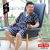 金芝斕（jinzhilan）大码冰丝睡衣男加肥加大码胖子肥佬冰丝短袖冰丝家居服套装300斤 宝蓝相机 4XL(建议220-260斤)
