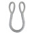 铸固 起重吊绳 两头双扣圆环形工业锁具耐磨尼龙编织吊装绳组合索具 3吨1米 
