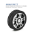 实心橡胶承重轮主动轮智能小车轮子机器人耐磨驱动轮胎无人车AGV 直径125mm(汽车级工艺版) 6mm x 顶丝固定联轴器