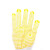 冰禹 BYlf-05 劳保手套加厚耐磨（24双）涂胶手套防滑点塑手套 工地工作防护手套滴塑棉线手套 24双 黄色