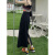 荣西图（RONGXITU）黑色开叉牛仔半身裙女夏季2024新款设计感中长款字高腰包臀半裙 复古蓝 XS