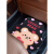QGEY汽车脚垫卡通可爱地毯式绒面网红车用地垫女生脚踏垫车内单片通用 机器猫 前垫一片