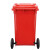 海斯迪克 HK-363 户外环卫垃圾桶 大号挂车桶 塑料分类垃圾箱 上海分类垃圾桶 红色有害垃圾 加厚240L挂车