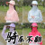 夏季防晒帽子女韩版大沿防紫外线太阳帽遮脸遮阳帽防晒披肩面罩三件套 天蓝色