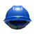 梅思安/MSA PE豪华型一指键帽衬+超爱戴帽衬组合装V型有孔安全帽施工建筑工地防撞头盔蓝色 1顶装