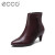 ECCO爱步靴子 优雅尖头细跟正装短靴女女士皮靴 型塑262683 酒红色26268301237 36