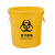 废物垃圾桶大号黄色诊所用生活垃圾废弃物损伤性圆形特大圆 黄色桶50K无盖