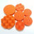 自粘式海绵球背绒抛光盘汽车美容保养镜面抛光橙色平面波浪海绵轮 橙色平面海绵球3寸80mm 8片装每样4片