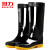 回力（Warrior）雨鞋男 高筒防水鞋 户外防滑耐磨 防雨雨靴套鞋807 黑色高筒 42码 