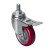 安赛瑞 丝杆刹车脚轮 4英寸中型TPU低噪音轮 承重150KG滑轮滚轮 易得力定制 16229