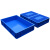 海斯迪克 EU周转箱塑料箱 汽配可堆式储物箱零件箱 蓝色无盖800*600*280