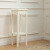 意特尔白色实木花架客厅木质置物架装饰架简约花盆架盆景架 低花架（高75.5公分）