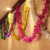 鸣固 装饰拉花 商场学校年会布置新年装饰拉花彩色毛条彩 (10条装）紫色 ZH1501