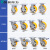 易得力脚轮重型4寸5寸6寸8寸定向万向刹车聚氨酯铝芯万向轮73-86A 5寸双刹73125L-735-86A