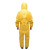 杜邦防护服防化服C级升级Tychem2000防护服防酸碱服带帽连体服防尘服 黄色 S 
