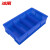 冰禹 BY-174 塑料分隔式零件盒 货架物料螺丝盒 小4格（350*200*85）蓝色