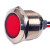 BERM金属指示灯信号灯通用2小型防水LED电源指示灯 6mm带线红灯ACDC12-24V