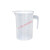 量桶 塑料量杯带刻度的大量桶毫升计量器容器克度杯奶茶店带盖透 500ml-pc量杯 (黑白双刻度