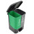 中典 YJ-B042新国标脚踏分类双格垃圾桶商用 绿灰色20L