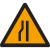 道路车道变窄警示牌路面左右侧变窄反光提示牌交通标志牌铝牌定做 1.2  90三角 左侧变窄