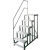 旭杉斯铝合金工业登高台带护栏机床踏梯防滑踏步平台梯工程梯踏板梯 2步梯600mm(带护栏)