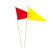 科恩森（KEENSEN）标记三角小红旗测量定位工地标记旗手摇小红旗 60CM长杆红色旗帜 20个