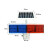 太阳能警示灯爆闪灯 LED道路施工红蓝交通高速公路双面夜间频闪信 高亮大尺寸大一体爆闪灯