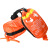 亚斯安救生绳包水上救援装备救生圈安全绳抛投可漂浮水面抛绳包袋 橙色绳包 10毫米21米
