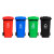 商用户外物业环卫挂车桶分类大容量垃圾桶240升加厚垃圾桶120L 120升脚踏特厚挂车款蓝色可回收