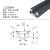 基克孚 工业铝合金型材欧标2020/3030铝型材国标4040喷砂氧化黑色导轨架（定制）备件 欧标1020V槽喷砂 